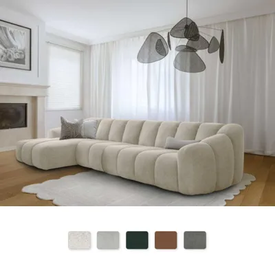 Produktbild von MIUFORM Shell M Sofa Armlehne LINKS - 325x165 cm - Beige - Modulsofa Couch