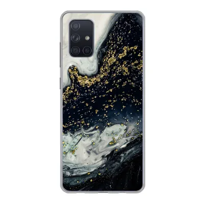 Produktbild von MuchoWow® Handyhülle Schutzhülle Hülle für Samsung Galaxy A51 5G Marmor - Naturstein - Gold Silikon Softcase Handy Hülle - Abbildung