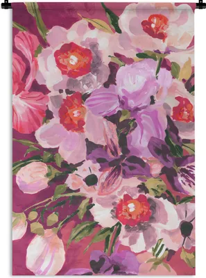 Produktbild von MuchoWow® Wandteppich Wandbehang Rosa - Orchidee - Blumen - Botanisch 120x180 cm Tapisserie Dekoration Wandtuch - Schlafzimmer - Dekorationen für das Haus