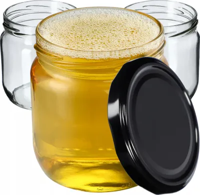 Produktbild von KADAX Einmachgläser mit Deckel "Salla", Marmeladengläser, Einweckgläser, 425 ml, Schwarz, 24 Stück