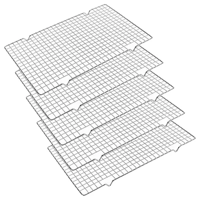 Productafbeelding van Set van 5 cakerekken, koelrek, 40,5 x 25,5 cm, koolstofstalen cakerek