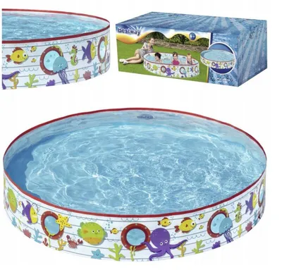 Obrázek produktu pro Bestway 55029, Nafukovací bazén, 340 l, Kulatý, 2 rok/roky, PVC, Vinyl, Vícebarevný