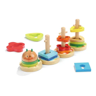 Image de Jouet empilable en bois Chenille