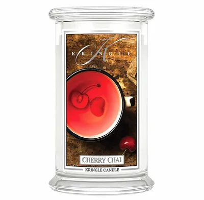 Productafbeelding van Kringle Candle, geurkaars in pot, groot, smaak: kersen-chai
