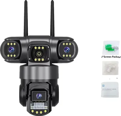 Zdjęcie produktu dla Kamera monitoringu, widok 360 stopni, noktowizor, kamera Wi-Fi o pojemności 256 GB