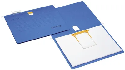 Produktbild von Atlanta 2655834600 Hängehefter Serie E mit Clipmechanik, blau