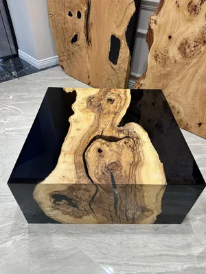 Produktbild von Couchtisch Epoxidharz Kaffeetisch Massiv Tische Holz Beistelltisch Epoxid Tisch
