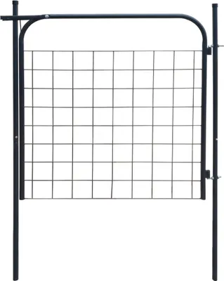 Image de vidaXL Portail de clôture de jardin 100 x 100 cm Anthracite