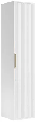 Immagine prodotto di Badplaats Armadio da bagno Rimini 38 x 33 x 170 cm Bianco opaco - Armadio da bagno alto con 1 anta e chiusura ammortizzata