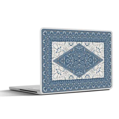 Produktbild von MuchoWow® Laptop Aufkleber Sticker Cover Teppich - Perserteppich - Blau 36.5x27.5 cm - Laptop-Sticker