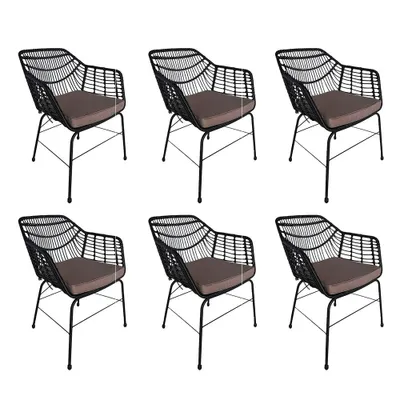 Produktbild von HOME DELUXE Gartenstuhl inkl. Sitzkissen TARA - 63 x 60 x 82 cm wetterfest | Gartensessel, Terrassenstühle, Gartenstühle, Gartenmöbel