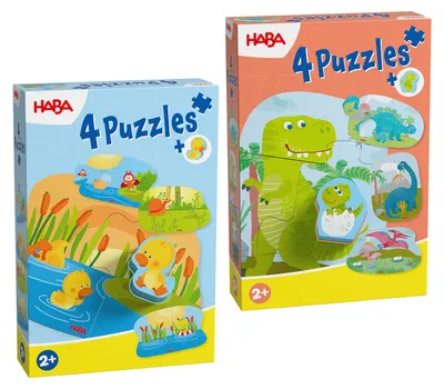 Produktbild von HABA Unisex Steckpuzzle Puzzle-Set mit Holzfiguren 2-Pack