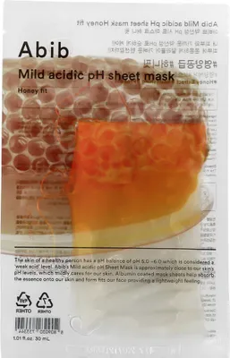 Zdjęcie produktu dla Abib Mild Acidic Ph Sheet Mask Honey Fit 30 ml
