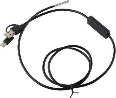 Immagine prodotto di Telecamera di ispezione USB 3 in 1 con luce LED, cavo flessibile da 1 metro, obiettivo da 3,9 mm, impermeabile.