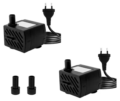 Productafbeelding van 2 stuks mini-dompelpomp, 180 l/u, 3 W, ultrastille aquariumpomp