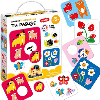 Zdjęcie produktu dla CZUCZU Puzzle kontrastowe dla dzieci - Tu pasuje 92009