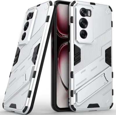 Produktbild von Armor Hülle für Oppo Reno12 Pro Hybrid PC TPU Bumper Stoßfestes Schutzhülle mit Standfunktion Orange