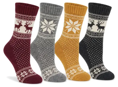 Produktbild von Black Snake Norweger Socken Schneeflocken, Merino- & Alpakawolle, 4 Paar - 39/42, KI-generiertes Bild