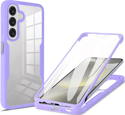 Obrázek produktu pro Pouzdro pro Samsung Galaxy A16, 360° Kompletní Ochrana s Vestavěným Chráničem Displeje Fialová