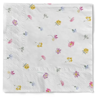 Produktbild von MANK Serviette Meggi aus Tissue 3-lagig, 33 x 33 cm, 1/4 Falz, 100 Stück - Floral
