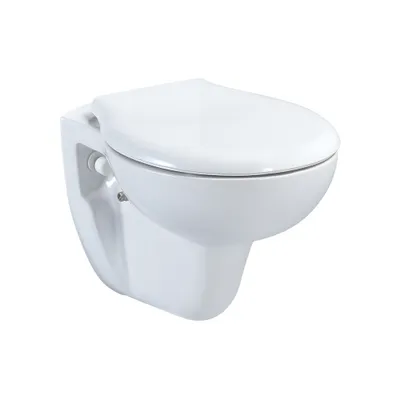 Produktbild von Belvit Taharet Bidet Wand Hänge WC Weiß Abgang Wand mit Softclose Absenkautomatik Deckel