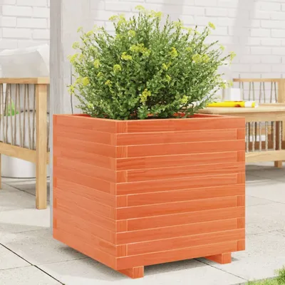 Produktbild von "2026 Promotion" Hochbeet - Pflanzkübel - Wachsbraun 50x50x49,5 cm - Massivholz Kiefer - Beete CC14138