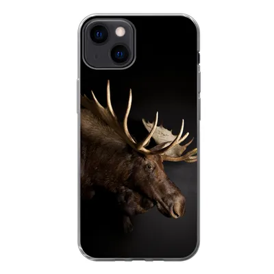 Produktbild von MuchoWow® Handyhülle Schutzhülle Hülle für iPhone 13 Elch - Geweih - Porträt Silikon Softcase Handy Hülle - Karteninhaber
