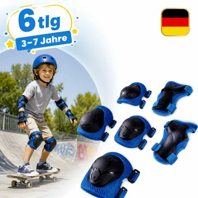 Produktbild von Kinder Knieschützer 6 Stk Ellenbogenschützer Schoner Inlineskater Skateboard