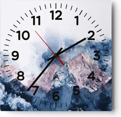 Produktbild von Wanduhr - Quadrat - Glasuhr - Abstraktion modern - 40x40cm - Schleichendes Uhrwerk - Lautlos - zum Aufhängen bereit - Dekoration Modern - Wanddekoration aus Glas - C4AC40x40-3886