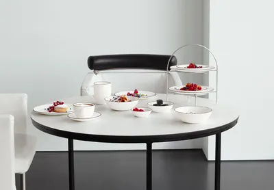 Imagen del producto de Taza de café ASA Selection con platillo, línea "ligne noire"