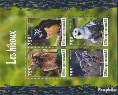 Produktbild von Briefmarken Niger 2016 Mi 4127-4130 Kleinbogen (kompl. Ausg.) postfrisch Eulen