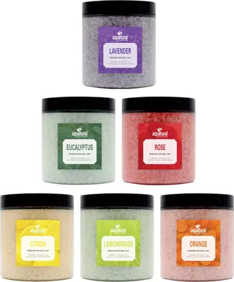 Image de Aquatural Set Classique Cristaux d'Arôme pour Spa, Hot tub et Bain 6 x 350 g