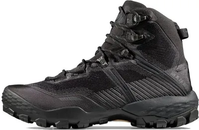 Ducan II High GTX Damen Trailrunning-Schuhe von Mammut in Schwarz; mit hohem Schaft und rutschfester Sohle.