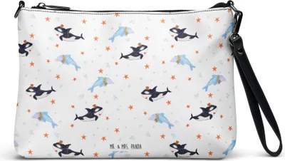 Produktbild von Mr. & Mrs. Panda Damenhandtasche Orca Zylinder - Weiß - Geschenk, Damen Umhängetasche, Fete, Crossover-Tasche, Narwal, Clutch, Glückwunsch, Handtasche, Geburtstag, Tasche