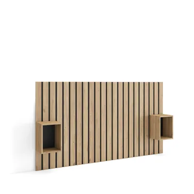 Immagine prodotto di COZY Testiera e Comodini, 196x107x3cm, Letto 120,135,140cm, Pannelli, Rovere
