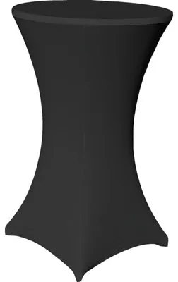 Produktbild von Stehtisch Husse Schwarz Ø 70 cm mit Fußlaschen Stretch