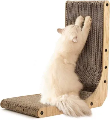 Image de Griffoir pour chat, 47 cm de haut, en forme de L, de taille moyenne, avec jouet