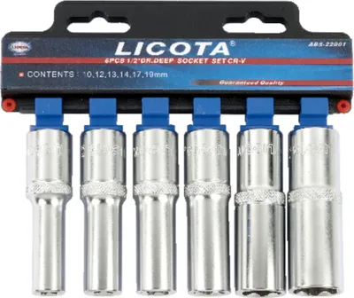 Obrázok produktu pre Sada nástrčných kľúčov 1/2" Super Lock, 10-19 mm