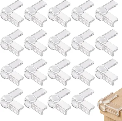 Imagen del producto de Protectores transparentes autoadhesivos, 20 unidades, 1 x 4 x 4 cm, para muebles