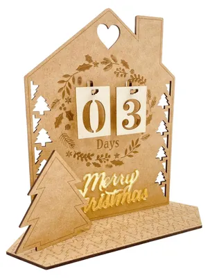 Imagen del producto de Calendario de Adviento casero, Navidad, decoración de madera