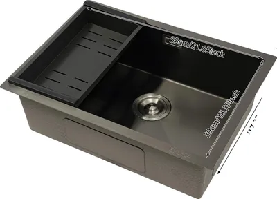 Immagine prodotto di Lavello da cucina, acciaio inox 304, da incasso, nero
