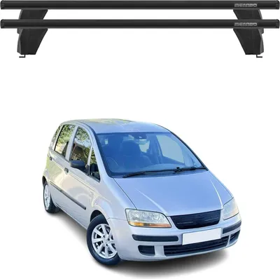 Produktbild von Menabo Dachträger Grundtäger für Fiat Idea 2003-2012 75kg Alu Schwarz 2 tlg