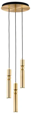 Immagine prodotto di Lampada a sospensione ALAS dorata 3xGU10x10W in metallo, dimensioni: 136x30x30 cm, IP20 Jupiter