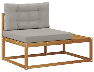 Immagine prodotto di vidaXL Divano da esterno con cuscini, colore naturale, 115 x 83 x 73 cm