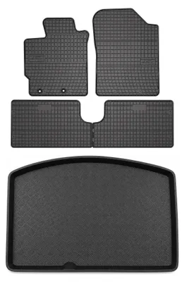 Obrázok produktu pre Gumové autokoberce SolidPRO + vaňa kufra pre: Toyota Yaris III 2013-2017 hybridná verzia 5 ks