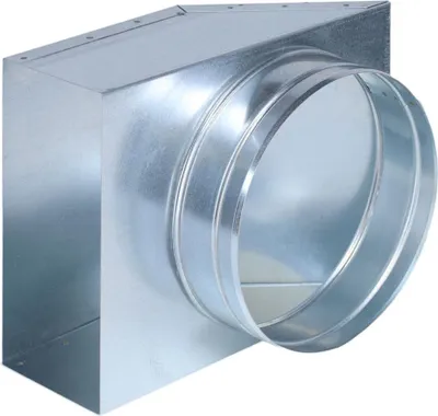 Produktbild von Flachkanal Übergang 90°, 200 x 90 mm auf Ø 180 mm