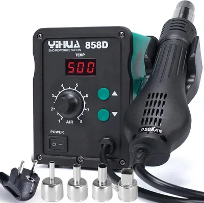 Immagine prodotto di Stazione di saldatura ad aria calda Yihua 858D, 700W, con controllo PID e display LED