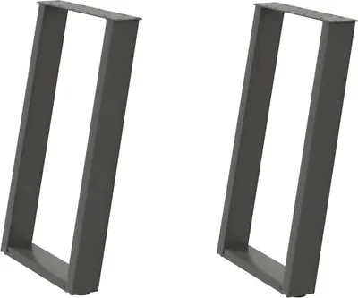 Immagine prodotto di vidaXL Gambe del tavolo da pranzo a U 2 pz. Antracite 50x(72-73) cm Acciaio