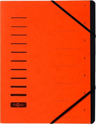 Produktbild von Pagna 5 x Ordnungsmappe 7 Fächer orange