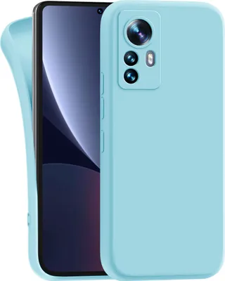 Produktbild von Hülle für Xiaomi 12 Pro - Handyhülle mit Kameraschutz Cover aus Silikon in Hellblau